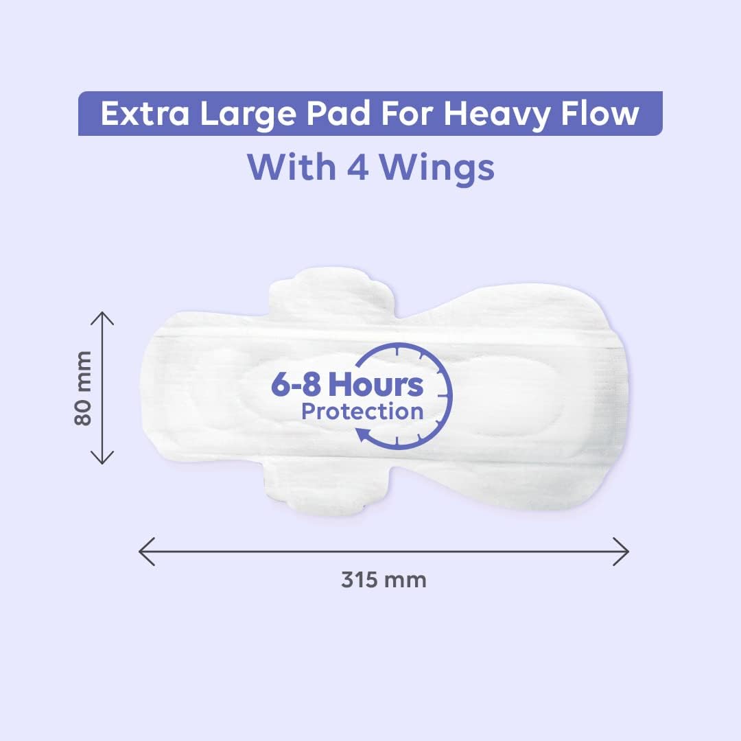 LAIQA Sanitary Pads & Panty Liners Combo - 10 Super Heavy Flow Pads & 40 Panty Liners