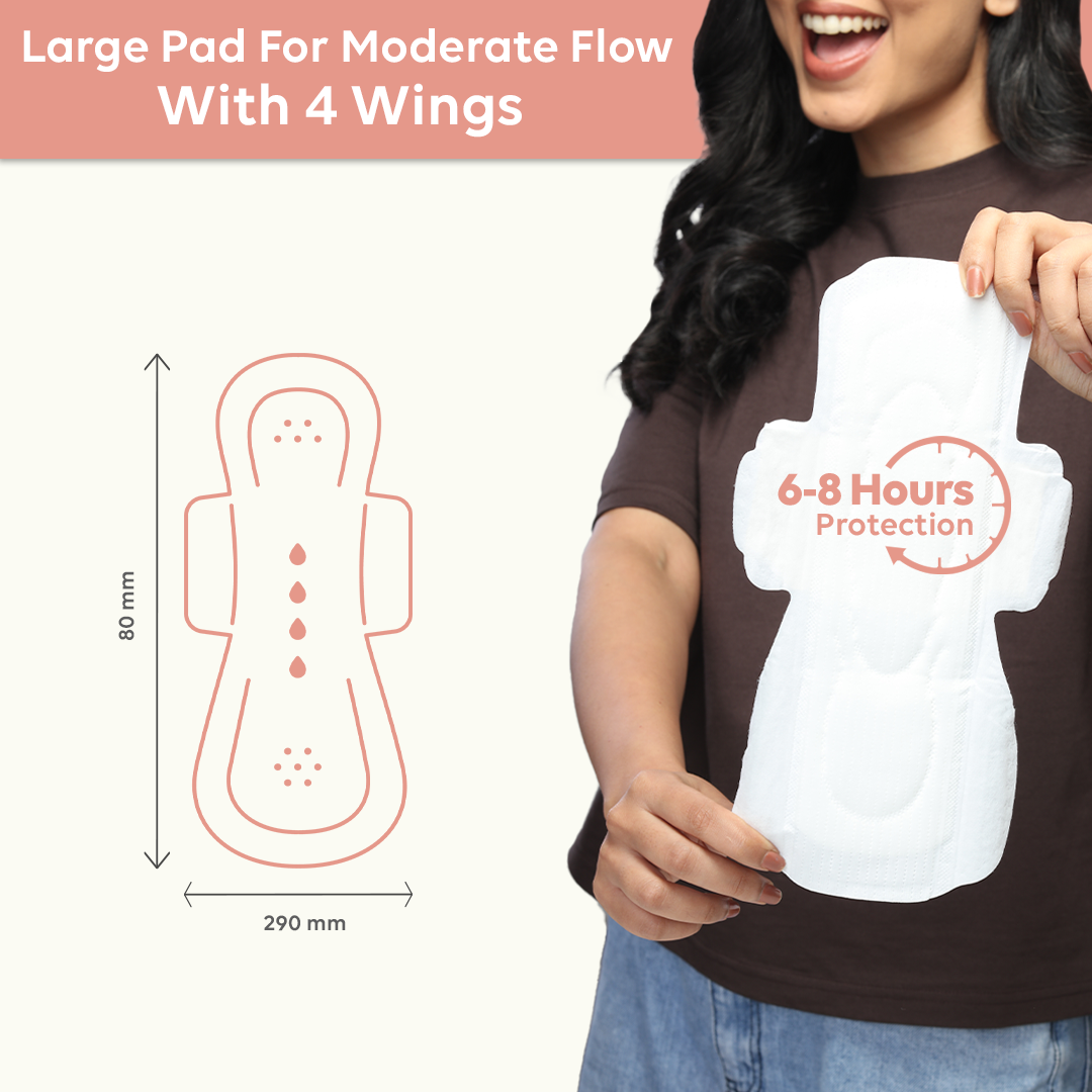 15 Moderate Flow Pads with 3 Free Panty Liners