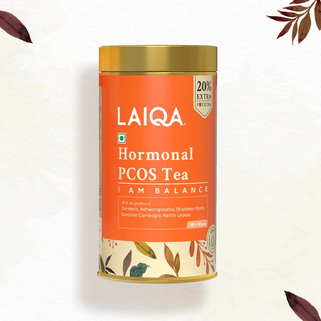 LAIQA Tea for PCOS Relief Help to Regularize Periods, Weight Management, Relief From Cramp Pains, Improve Skin Health & Immunity Magical Aroma Of Natural Herbs (60 GMS)